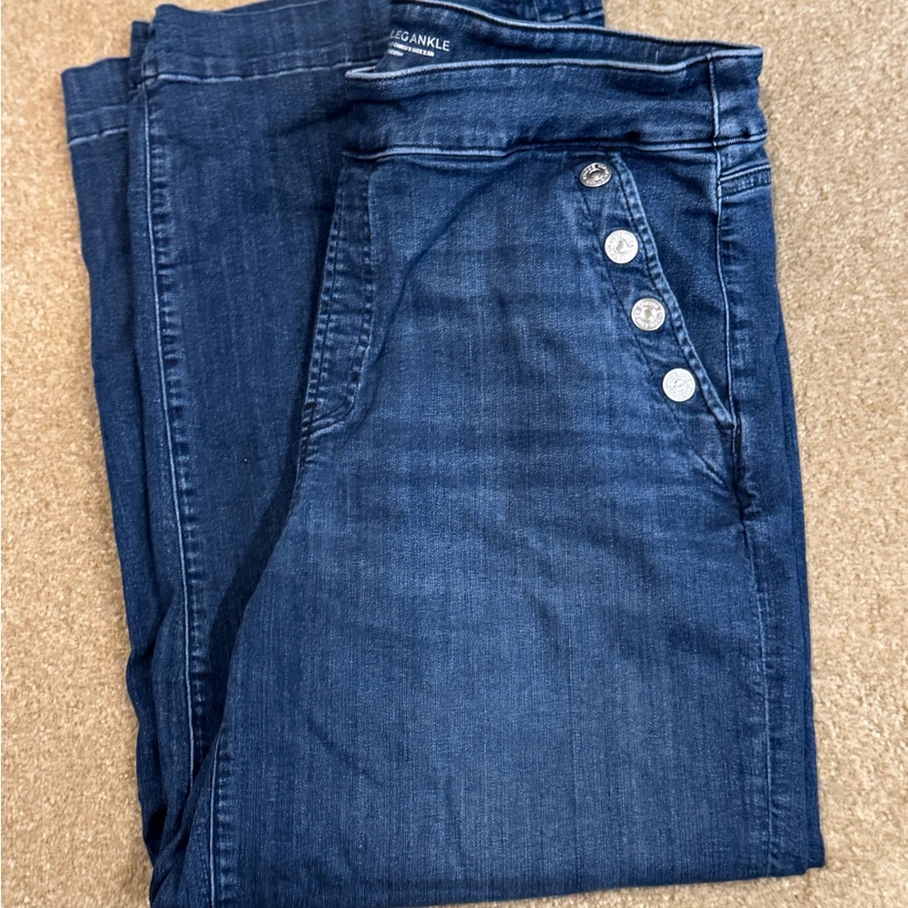 Chico's Dark Blue Ankle Jeans